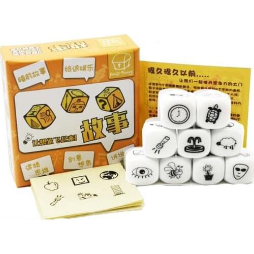 1 Set Telling Story Dice Game Story Paper Boxes Family/Party/Friends Parents with Children Funny Imagine Magic Toys
