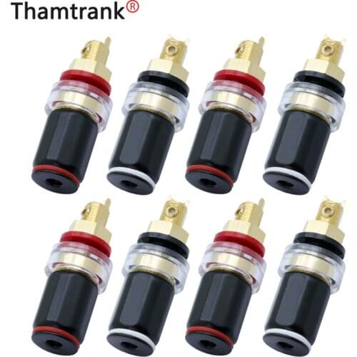 10pcs/5pair 50mm Binding Post Gold Plated HIFI Amplifier Speaker Terminal Copper Socket Electrical Accessories