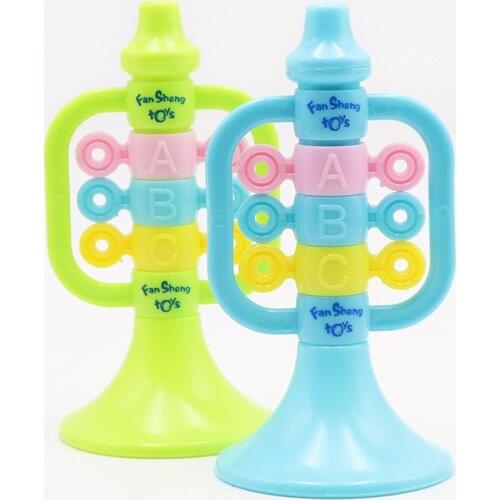 2 Pcs/set Fashion Baby Plastic Small Horn Whistle Musical Instrument Toys Kids Colorful Vocal Toy for Children Party Favors