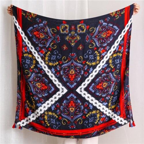 2020 Luxury Brand Retro Cotton Linen Scarf Women Spring Autumn All-match Fashion Shawl silk scarves poncho winter infinity