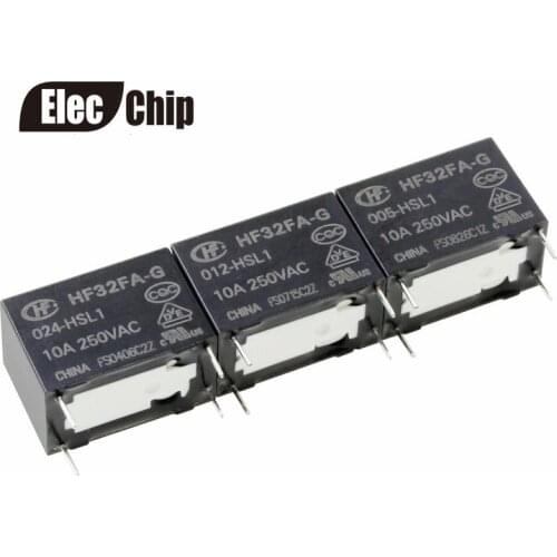 5pcs Relay HF32FA-G-005-HSL1 HF32FA-G-012-HSL1 HF32FA-G-024-HSL1 250V 10A 4pin relay 5V/12V/24VDC HF32FA-G relay Sensitive