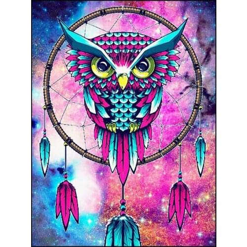 Full Square / Round Drill 5D DIY Diamond Painting Animal Owl Dreamcatcher DREAM CATCH Diamond Embroidery Crystal Mosaic Pictures