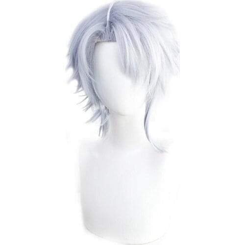 Anime Twisted Wonderland Cosplay Azul Short Wig Halloween Carnival Wigs Cosplay Prop+Free Wig Cap