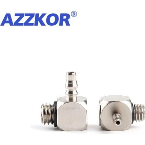 AZZKOR 5PCS M3 M4 M5 1/8" BSP Male Elbow Thread Mini Tube Hose Barb Pneumatic Air Pipe Connector Adapter Pneumatic Parts