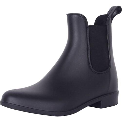 Rain in the spring of female low help fashion short canister boots leisure daily student waterproof shoes