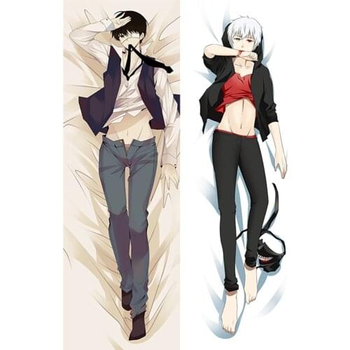 Anime JK Tokyo Ghoul Dakimakura Body Pillow Cover Case Japan Classic Cartoon Manga Kaneki Ken Male Boy Hug Hugging Pillowcase