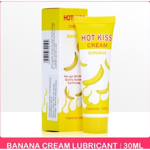 Men Sex Product Body Lubrication Oil Hot Kiss Cream Banana Edible Anal Sex Grease Oral Sex Gel Female Vagina Stimulating 30ml