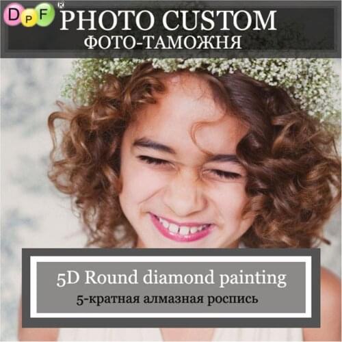 DPF Photo Custom Diamond Embroidery Private custom crafts full round diamond painting cross stitch Make Your Own diamond Mosaic