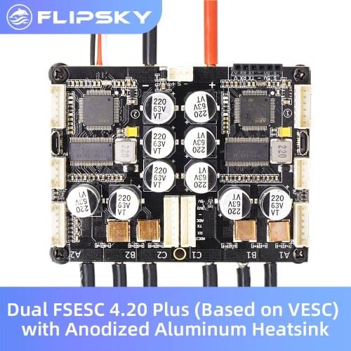 Electric Speed Controller for scooter/mountain Bike Dual FSESC4.20 Plus (Based on VESC ) with Anodized Aluminum Heatsink FLIPSKY