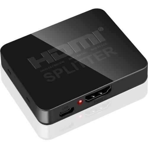 New HDMI 1 In 2 Out 1080p 4K 1x2 HDCP Stripper 3D Splitter Power Signal Amplifier Audio Video Distributor For Projectors