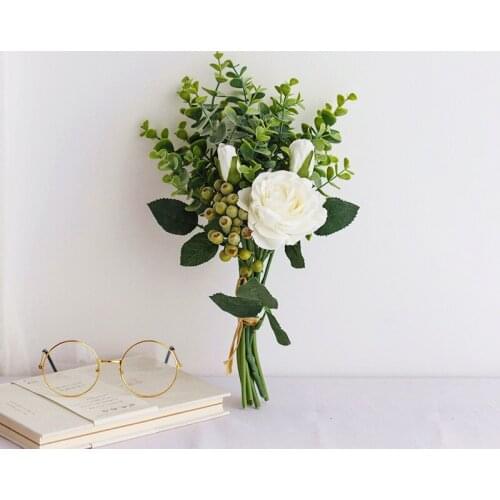 Ins artificial flowers rose artificial flowers manufacturers home decoration wedding hold artificial flowers wall