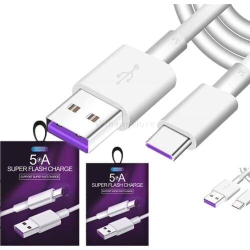 100pcs 1m 3ft high quality 5A Super fast Charging type C Cable for huawei quick charge for iphone 6 7 8 ios for micro usb