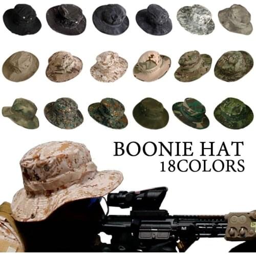 Camouflage Tactical Cap Military Boonie Hat US Army Caps Camo Men Outdoor Sports Sun Bucket Cap Fishing Hiking Hunting Hats
