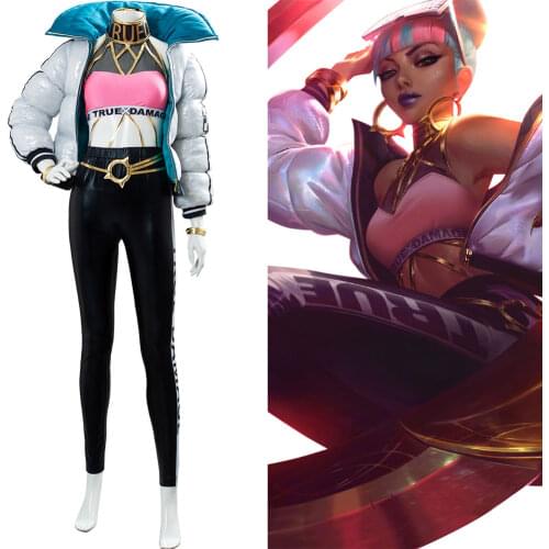 LOL Cosplay TRUE DAMAGE Qiyana Cosplay Costume Empress of the Elements Outfit Halloween Costumes