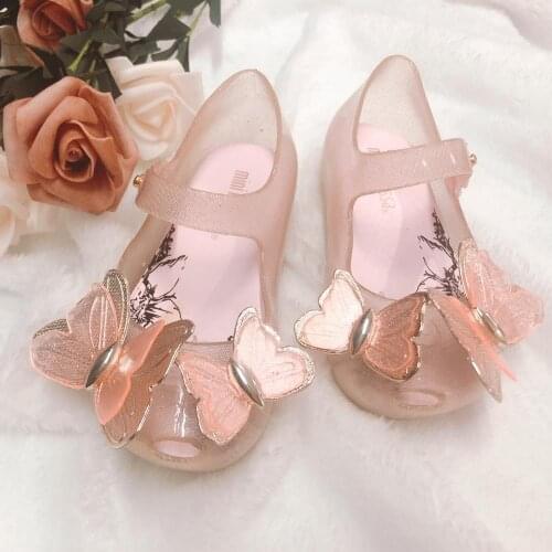Mini Melissa Ultragirl Sweet butterfly Girl Jelly Shoes 2020 Summer Sandals Melissa Kids baby Girls Toddler Jelly sandals 19110