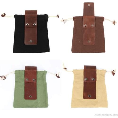 Multi-Purpose Picking Sa-ck Belt Bag for Rock Collecting Black/ Brown/ Green/ Khaki Belt Pouch Tac-tical Waxed Canvas wholesales