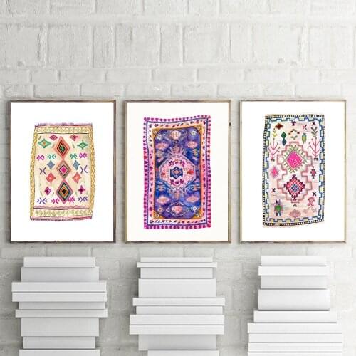 Wall Art Prints Home Decorative Pictures Silk Scarf Style Art Prints Posters Wall Art Canvas Painting Pictures For Living Room