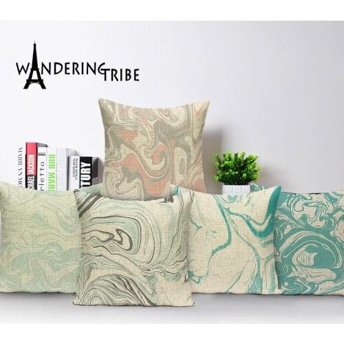 Abstract Stripe Cushion Cover Retro Geometric Pillow Case Farmhouse Decor Cushions Covers Home Sofa Linen Pillow Cases Cojines