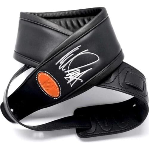 Neil Zaza-signed Leather Electric Guitar Strap Bass Strap Widen Thickened Strap