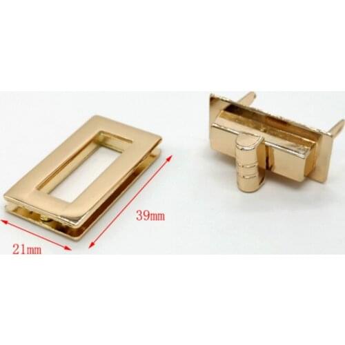 New High Quality Handbags Luggage Hardware Accessories Square Twist Lock Metal Bag Twist Lock Swivel Lock Accessories