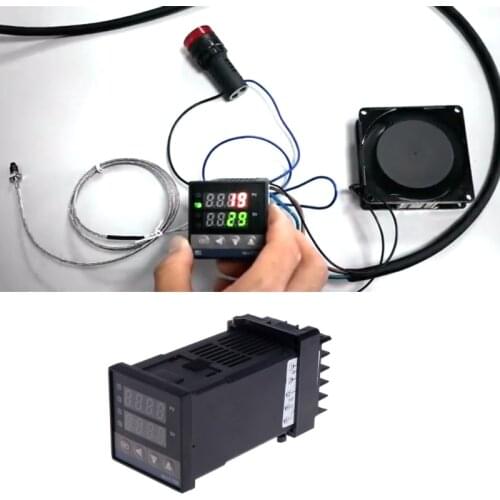 OOTDTY Temp Controller PID Digital Temperature Controller REX-C100 0 To 400degree K Type Input SSR Output Hot Sale