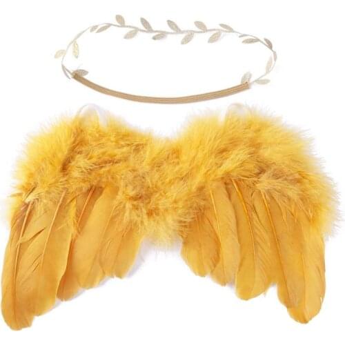 Newborn Photography Accessories Angel Wings Baby Photo Props Handmade Costumes For Infants Crochet Costumes For Baby