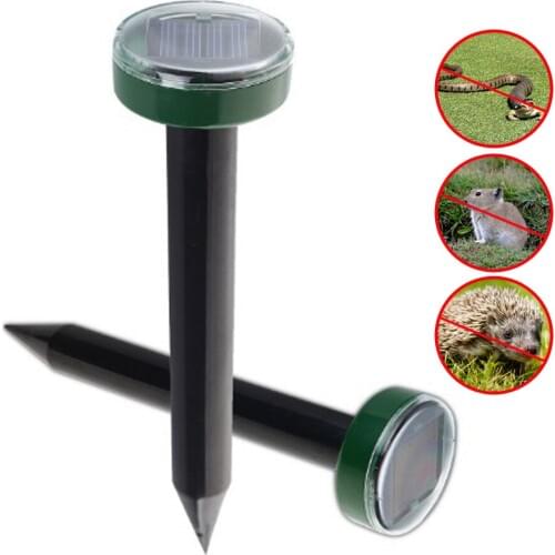 Garden Yard New Useful Solar Power Eco-Friendly Ultrasonic Gopher Mole Snake Mouse Pest Anti Repeller Control