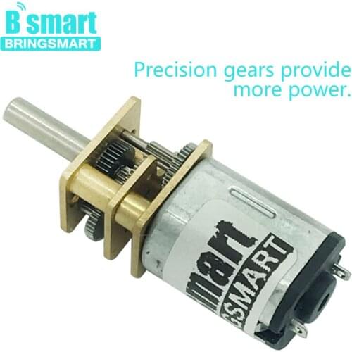 Bringsmart N20 Motor Gear DC 3V 6V 12V 15-1500rpm mini Electric Motor For Car Door Lock Motor DC Speed Control CW/CCW D Shaft