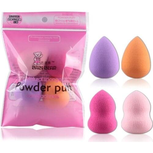Makeup Sponge 4PCS/Pack Makeup Beauty Foundation Buffer Puff Set Dry And Wet Sponge Powder Puff for Face Liquid Foundation Cream