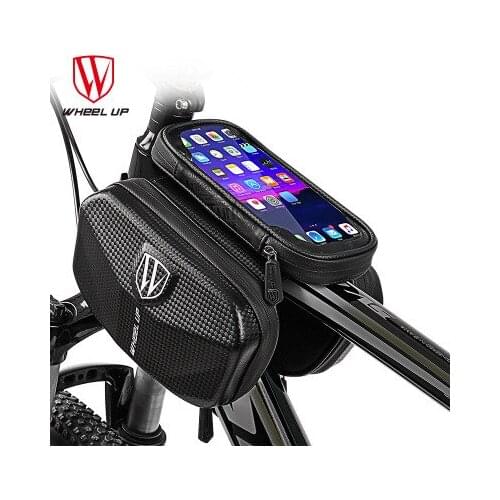 Wheel up Bicycle bag EVA mobile phone touch screen waterproof beam package car front bag tube bag mountain bike