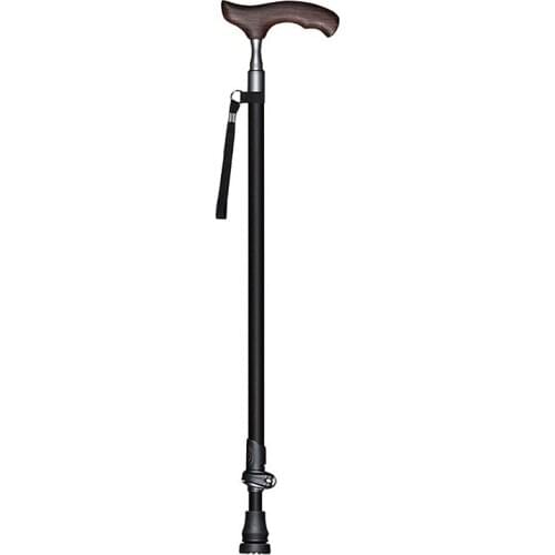 Elderly Carbon Fiber Walking Cane Stick Lightweight Adjustable With Comfortable T Handle Quick Lock Parents Gift 1 Piece