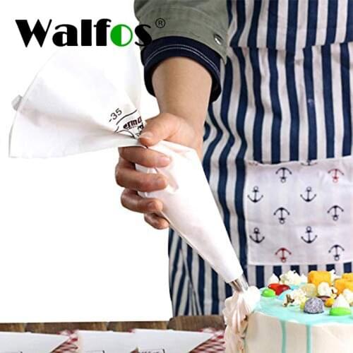 WALFOS 30/40/46/50cm 100% Cotton Cream Pastry Icing Bag Baking Cooking Cake Tools Piping Bag Kitchen Accessories Eco-Friendly
