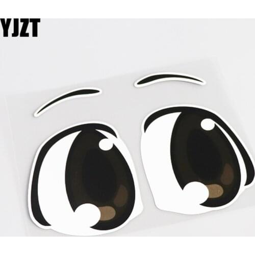 YJZT 16.6CM*12.5CM Cartoon Personality Eye Decal Car Sticker PVC Accessories 13-0430
