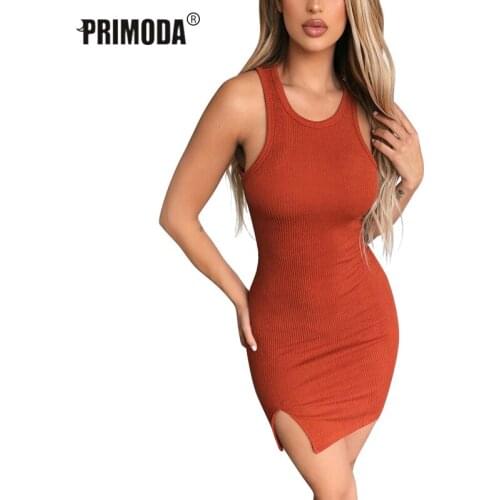 Sleeveless Dress Sexy Women Casual Party Bodycon Mini Dress Ribbed Female Kawaii Dress 2021 Summer Lady Green Outwear PR445M