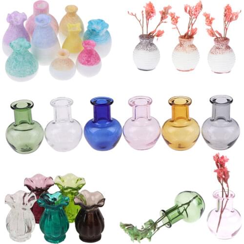 1Pc 1/12 Miniature Dollhouse Decor Mini Vase Landscape Sand Table Model Diy Children Kids Toy Doll Accessories