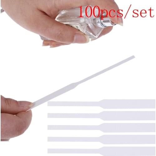 100pcs/pack White 130*12mm Perfume Essential Oils Test Paper Strips Aromatherapy Fragrance Testing Strip