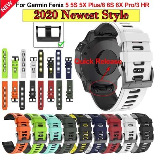26 22 20mmWatchBand Straps For Garmin Fenix 6 6S 6X Pro 5X 5 5S 3HR 935 Quick Release Silicone Easyfit Wristband bracelet Correa