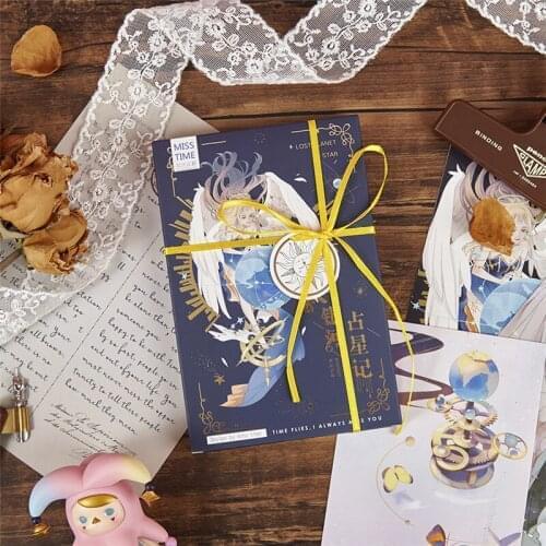 30 Pcs/Set Galaxy Stardust Series Paper Postcard DIY Cartoon Characters Greeting Cards Message Card Xmas and New Year Gift
