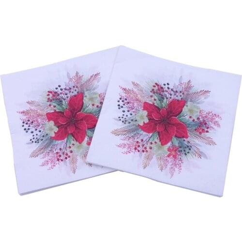 1Set 33*33cm Color Printed Napkins Flowers Facial Tissues Birthday Wedding Anniversary Days Party Paper Towel Decoration