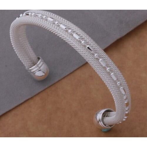 AB021 Hot Sale High Quality Silver Color Fine Jewelry,Wholesale Fashion Jewelry High Quality Fashion Bangles Woven Bracelets /br