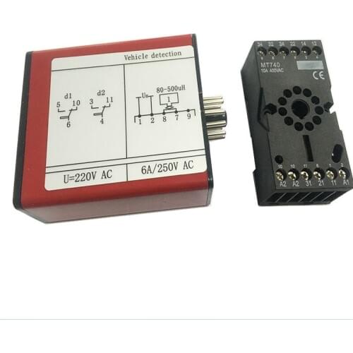 Autocontrol AC230V/110V barrier gate Double channel loop detector for car Parking lots system