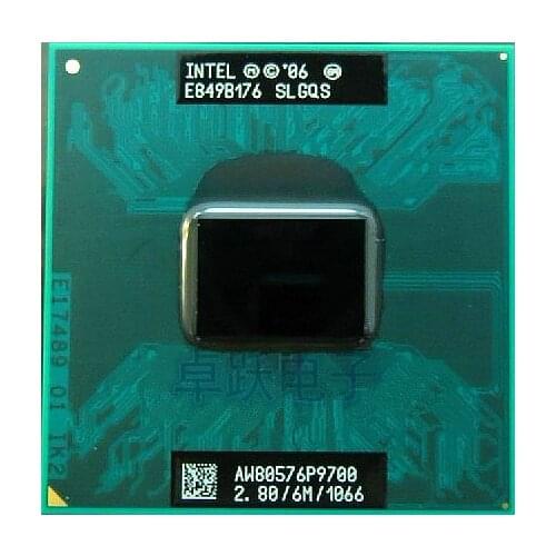 Free shipping Intel cpu laptop Core 2 Duo P9700 CPU 6M Cache/2.8GHz/1066/Dual-Core Laptop processor for PM45 GM45