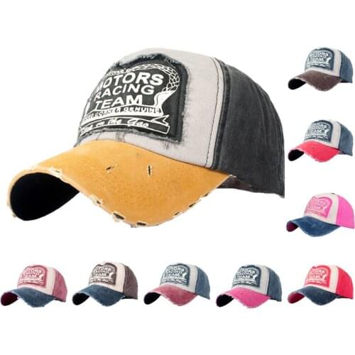 Men Baseball Caps Women Snapback Adjust Hat Trucker Unisex Seasons Outdoor Sport Washsed Cotton SunHat Motors Racing Peaked Cap