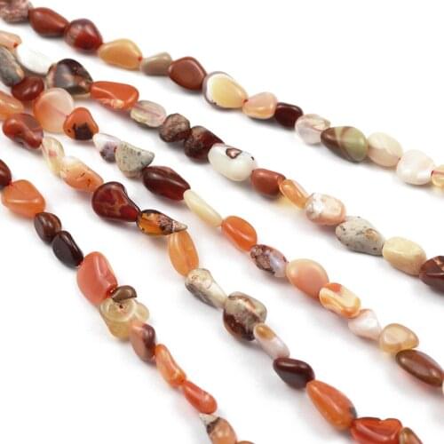Irregular Red Opal Stone Beads Smooth Natural Loose Beads For Jewelry Making DIY Charm Earrings Bracelet Necklace Pendant 15