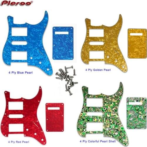 Guitar Parts - For USA/Mexico Fd Strat 72' 11 Screw Hole Standard PAF Humbcker HSH Guitar pickguard & Back Plate Scratch Plate