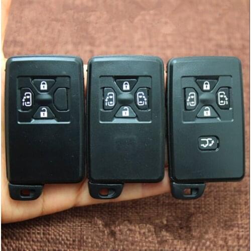 For Toyota Alphard Estima Vellfire Previa Replacement Smart Card Remote Car Key Shell Case Fob 4/5 Button With Uncut Blade