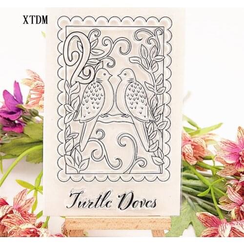 Hot selling Two birds transparent clear stamp / silicone seal roller stamp DIY scrapbook album / card production