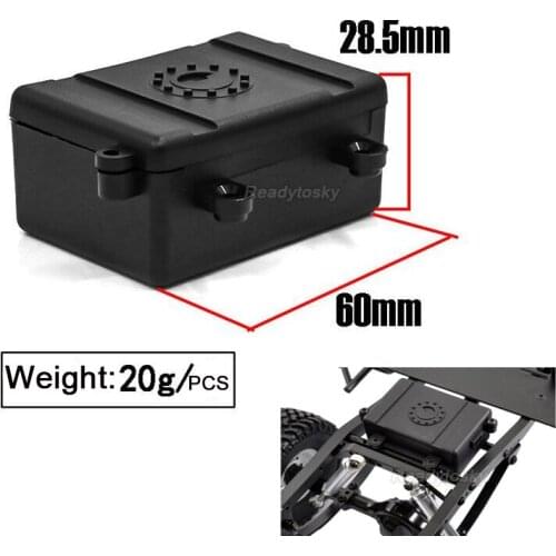 RC Car Radio Receiver Box Black Plastic for 1/10 1:10 Axial SCX10 D90 D110 RC Crawler Car
