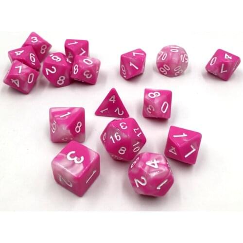 Rollooo Dice 7pc/set +9pc D10 Dice olyhedral Dice Double Color for DND RPG d4 d6 d8 d10 d% d12 d20