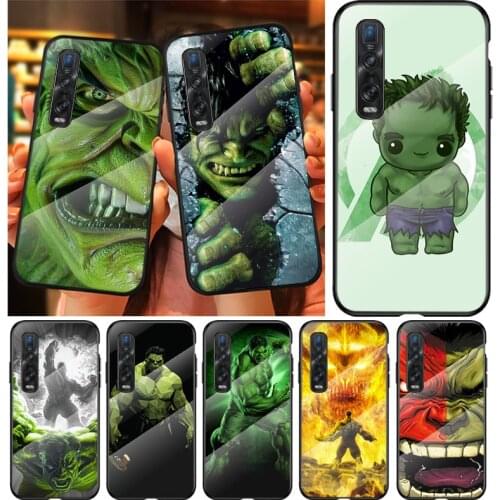 Marvel Hulk For OPPO A9 2020 A52 Find X2 Lite Realme 7 7i C3 XT 6 5 Pro Tempered Glass Cover Phone Case